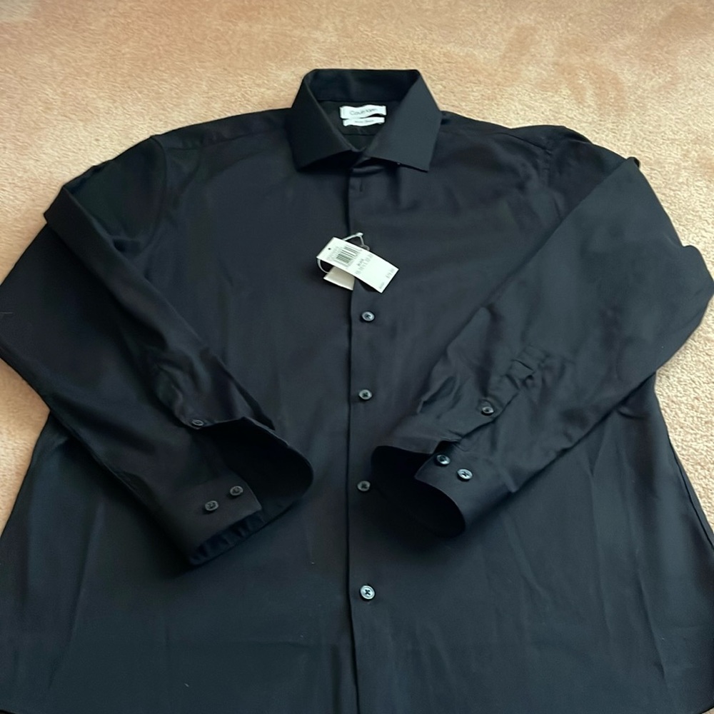 Calvin Klein black men’s button down shirt